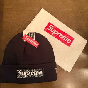 Supreme Navy Blue Beanie